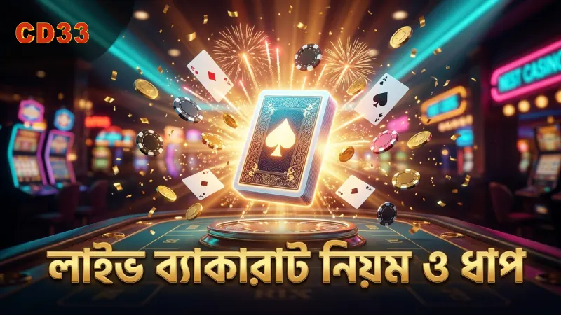 লাইভ ব্যাকারাটের মৌলিক নিয়ম ও খেলার ধাপ স্পষ্ট করা হয়েছে